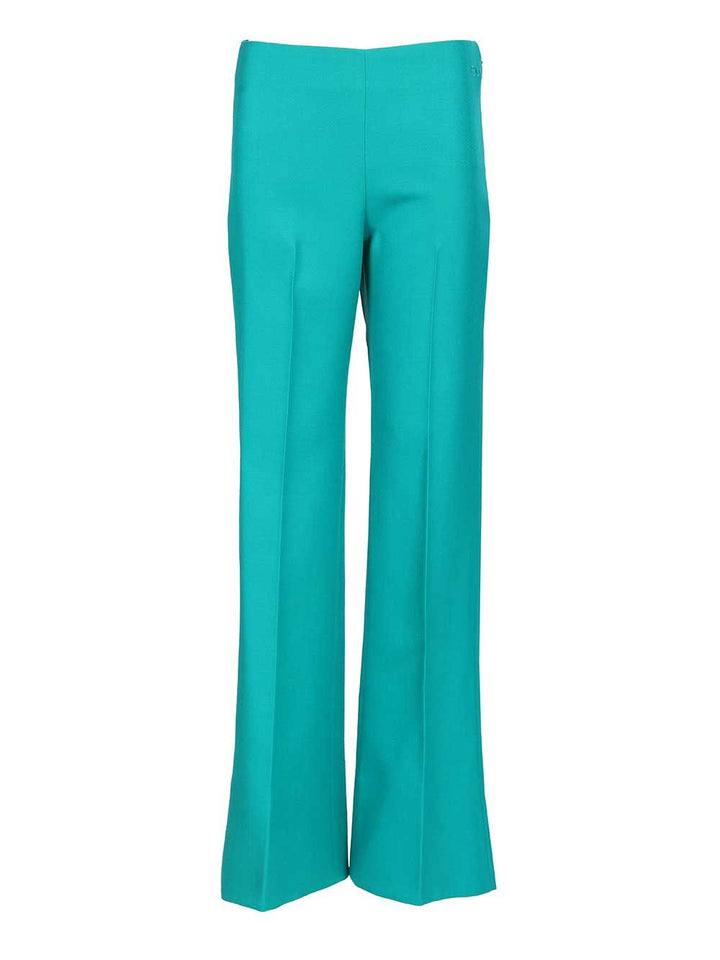 Fendi Grain De Poudre Wool Trousers - Light blue | 6baf7f5306698d7ed313d1575d68afac881ab72f
