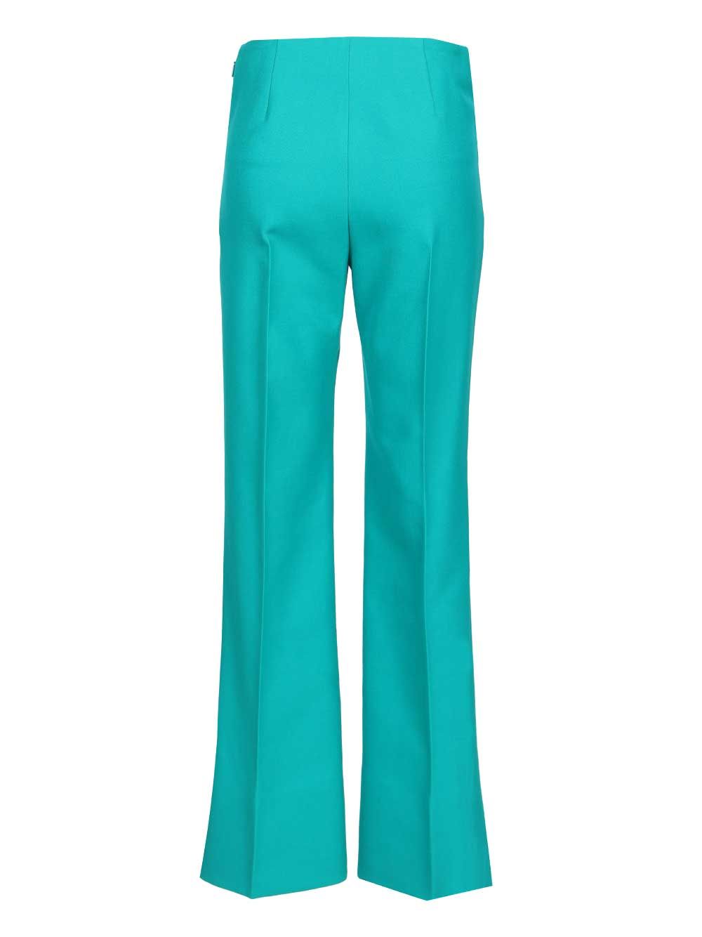 Fendi Grain De Poudre Wool Trousers - Light blue | 342ff5eff0790c49360823d1b94c77afeb85ac92
