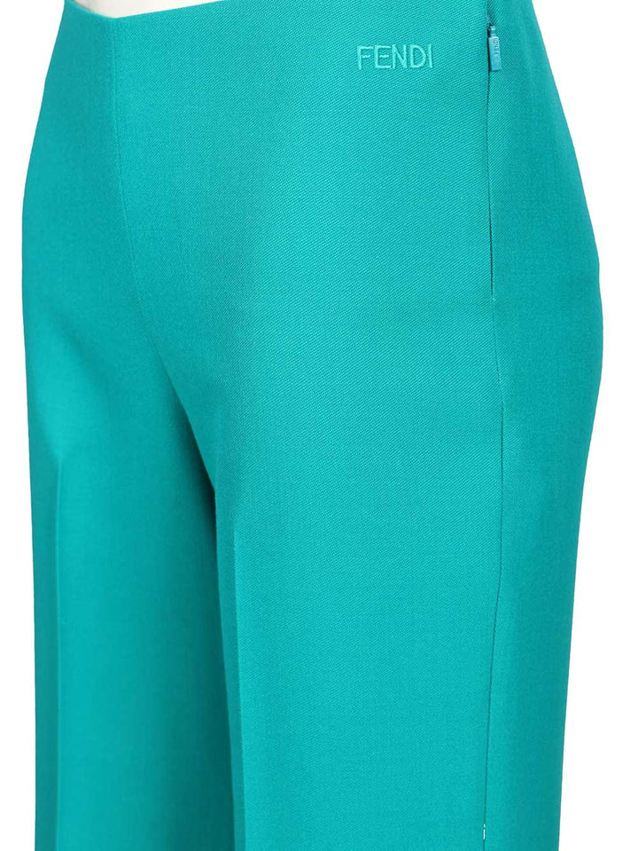 Fendi Pantalone  Grain De Poud Trousers - Light blue | 5885b22240b66b4ee53f8881d7032868b8913221