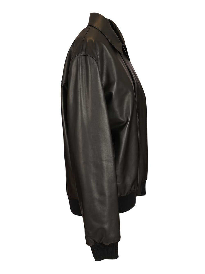 Fendi Leather Blouson Jackets - Black | 4e6d6ee843910ef82e436d6e523783b4488b74e8