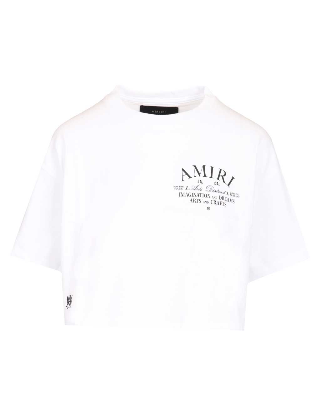 Amiri Arts District Cropped Tee T-Shirt - White | 304b35f94c7f2a9dc0737fd01f9ec3753ba722df
