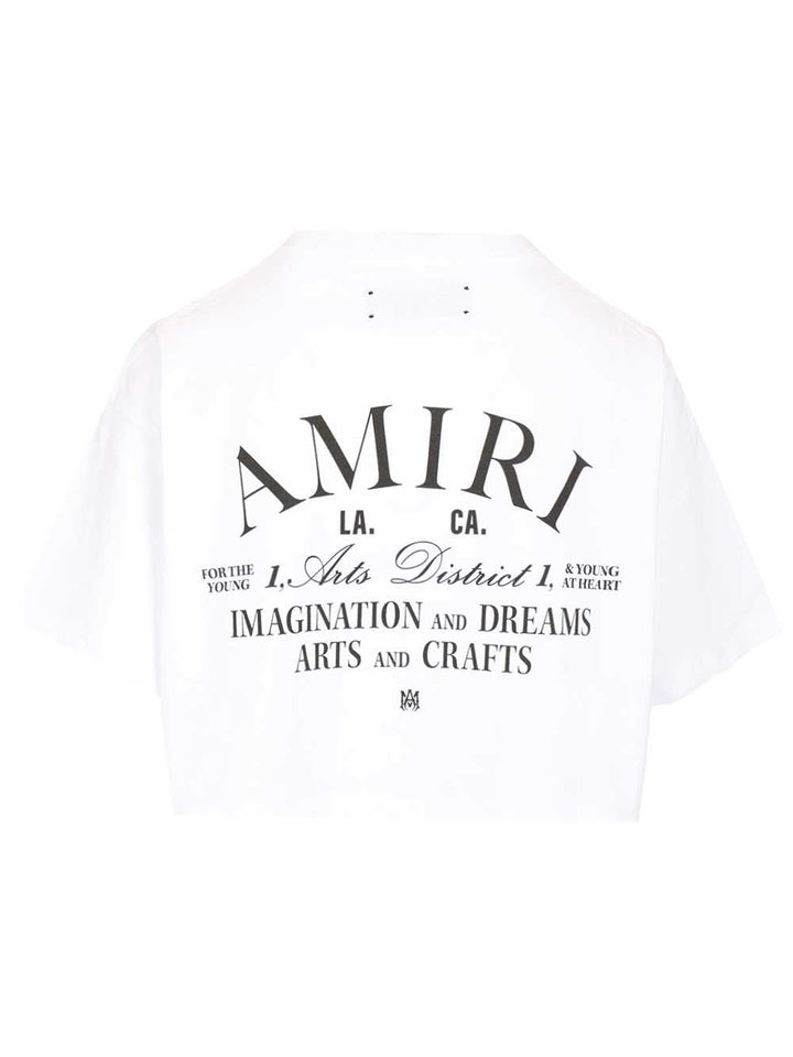 Amiri Cropped T-Shirt - White | 1104de333d83f64566075944c64719016cb5675a