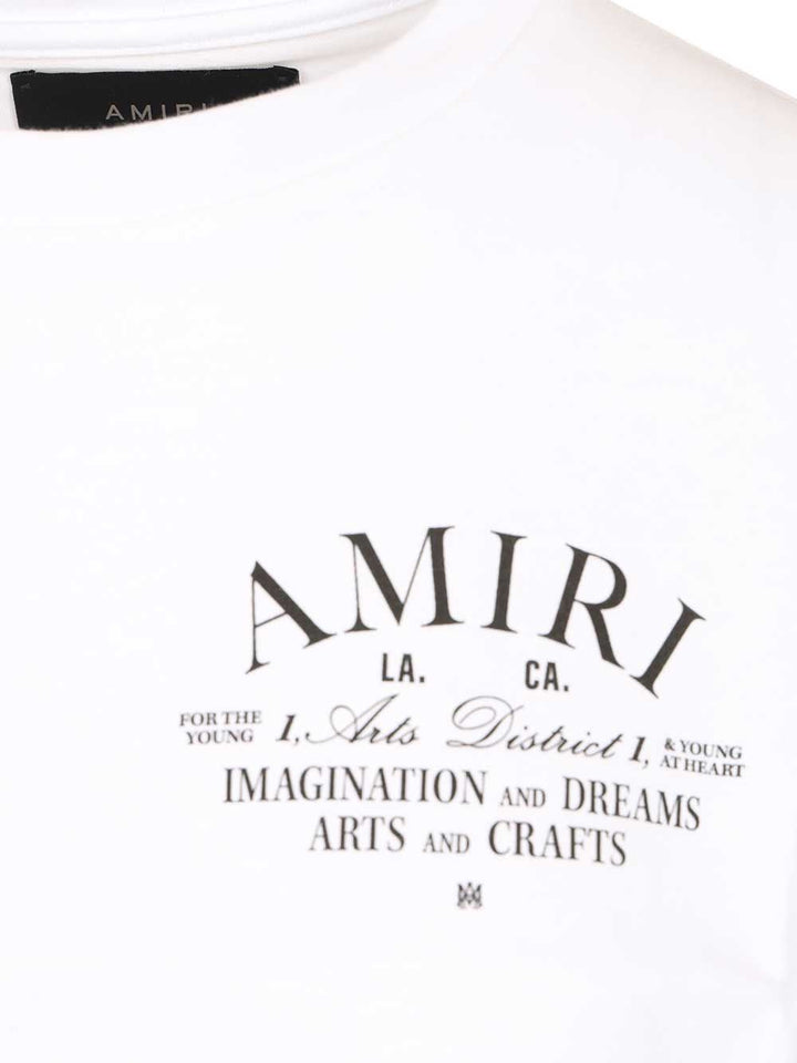 Amiri Arts District Cropped Tee T-Shirt - White | 3aff3de80322a595ac0b9641131d1de2ccffd863