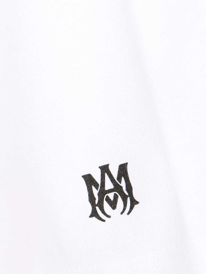 Amiri Cropped T-Shirt - White | 5be867d4295162c1f8e9314ccee28bbff18e8d1d