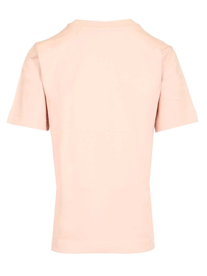 Burberry Cotton  With Logo T-Shirt - Rose | f87adfb2fe19619f6dc642f0e1c81c08af585b36