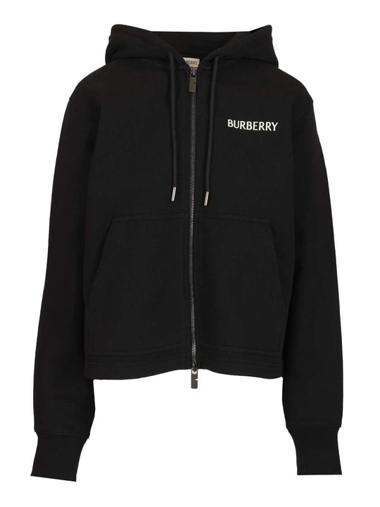 Cotton Hoodie Knitwear Black