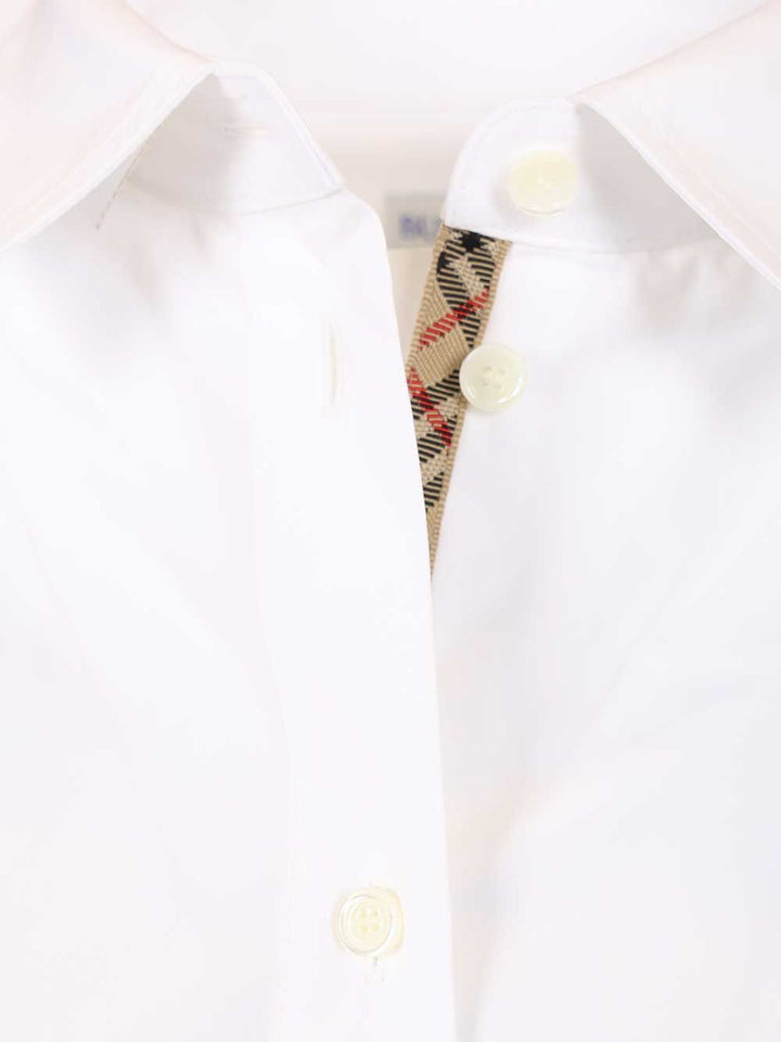 Burberry Formal Shirt In Cotton Poplin Shirts - White | a388c5ba5ec1b242d28b5f1e823a43516f55f7ba