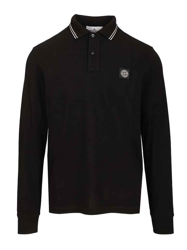 Stone Island Sweat Bottoms Organic Cotton Fleece, Garment Dyed T-Shirt - Black | f65dee9bb3ffc27c1bcf5b60efef90436f9d21e5
