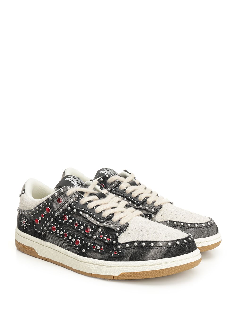 Amiri Stud Skel Top Low Sneakers - Black | 2b2b6ea94cb884eaf4757b49353bd3eda203af22