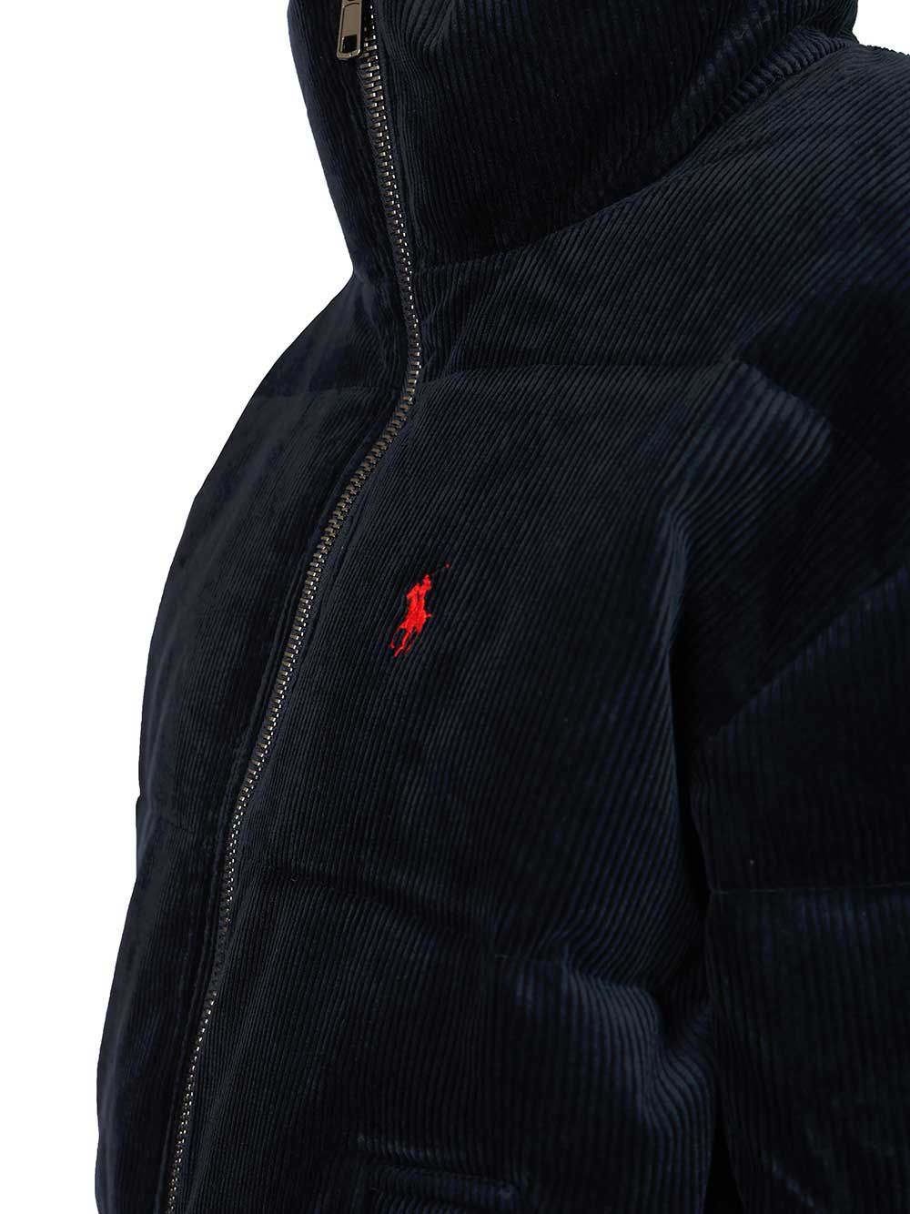 Polo Ralph Lauren Ribbed Down Jacket Coats - Blue | 1521f55fb4617be6d2f293ee6ee1fb3543e1bf2a
