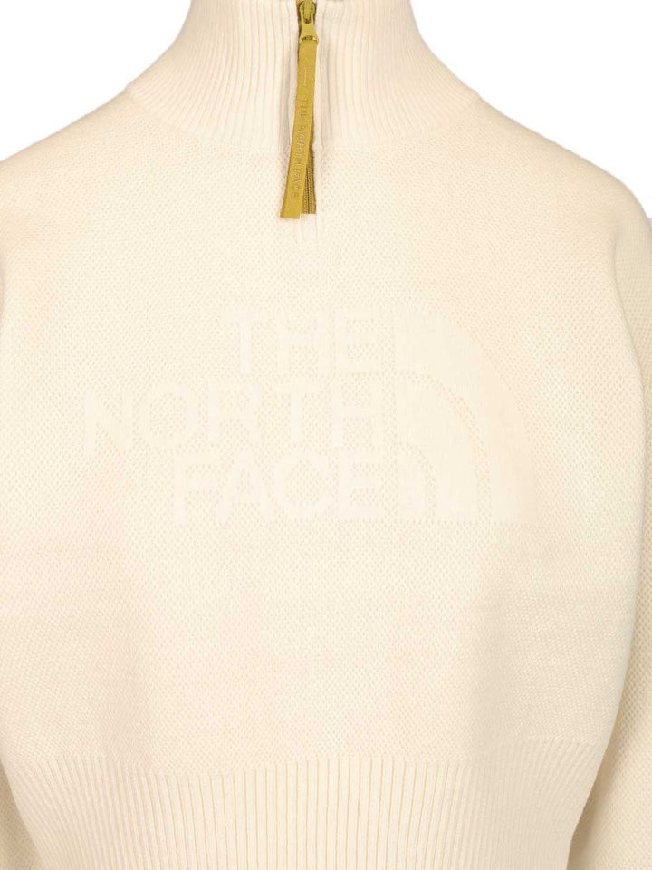 The North Face Half-Zip Sweatshirt Knitwear - White | a8d4ecce1fd636e5aaa9e5b2ce66064b4b4ac65f