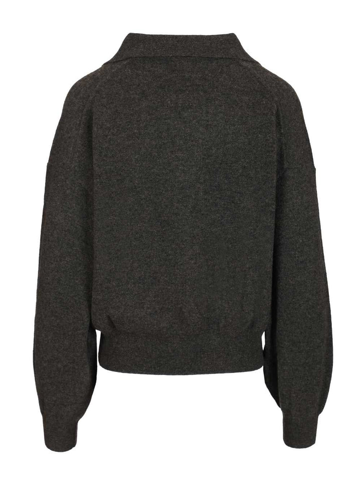Lisa Yang Katriel Polo Sweater Knitwear - Grey | aef96bc93a5245a8e39b4d7fcf884edd240a6cb7