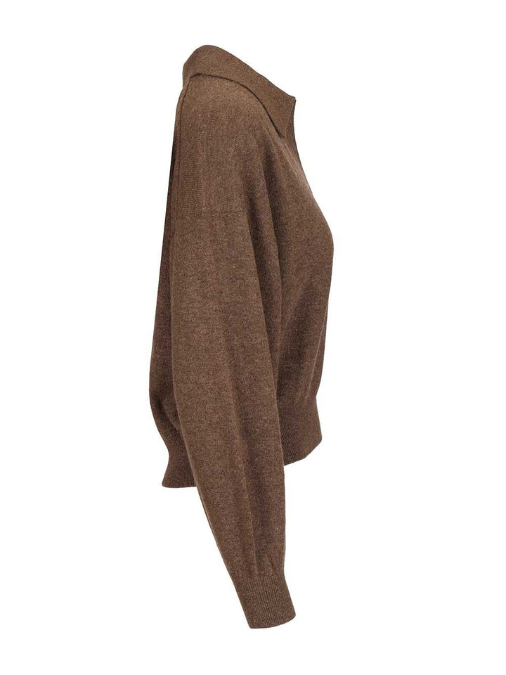 Lisa Yang Katriel Polo Sweater Knitwear - Brown | a6dae1d5330653675fd68422c8a17c8f72f4dd79