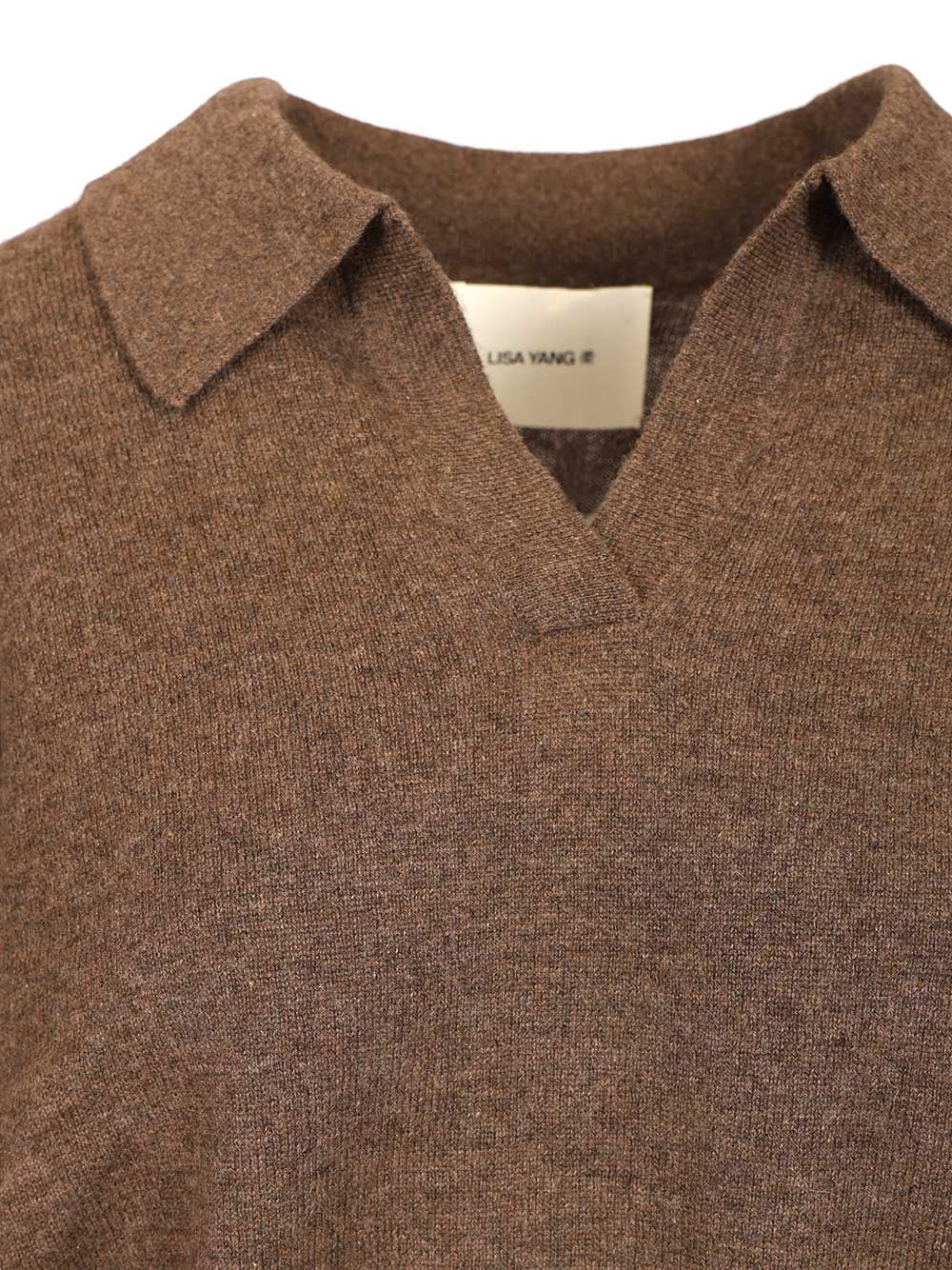 Lisa Yang Katriel Polo Sweater Knitwear - Brown | 9c1974a0827d1d1edcec373a7aed0e2e63b8b21b