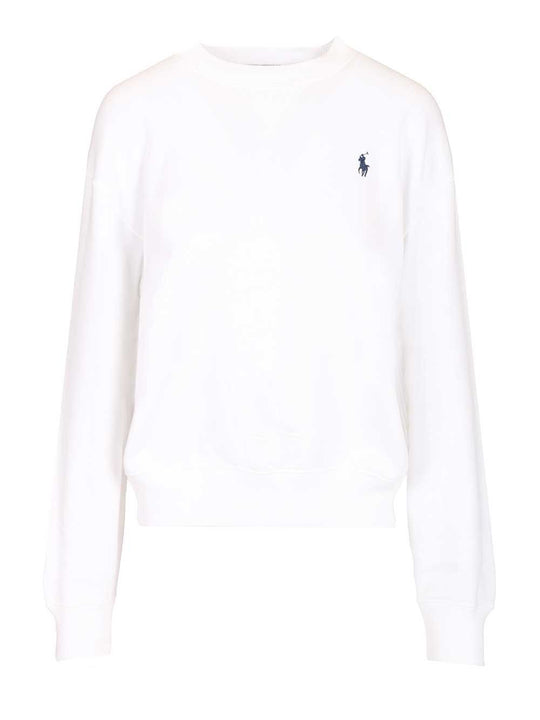 Crew Neck Sweatshirt Sweatshirts White