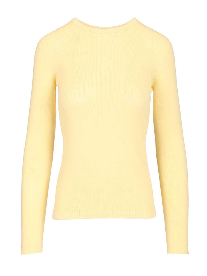 Lisa Yang Vivian Long Sleeved T-Shirt Knitwear - Yellow | 2b52f75b9eaffebbca5927a68c4e66ac60fd4b9c