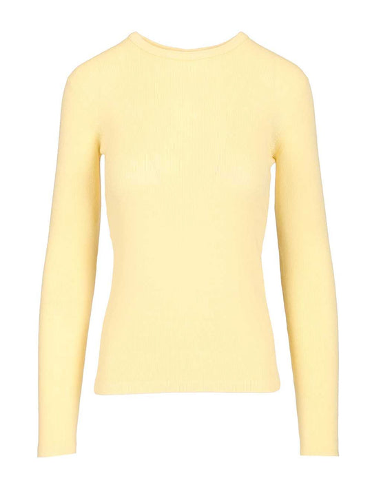 Vivian Long-Sleeved T-Shirt Knitwear Yellow