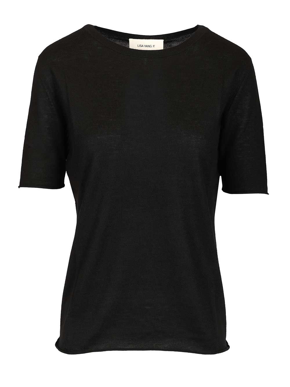 Lisa Yang Ari T-Shirt Tops - Black | 90b956ad240517f991a98107df9e1053ab8308b3