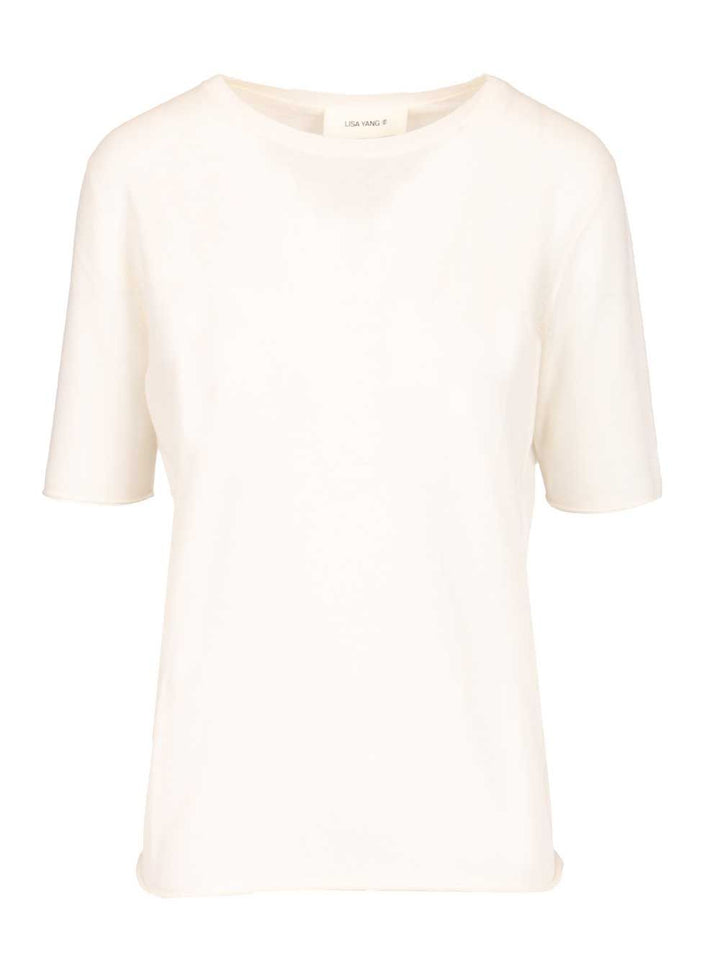 Lisa Yang Ari T-Shirt Tops - White | b19e4ea3046aabb6a3ba17e810c7e096c29bc4ab