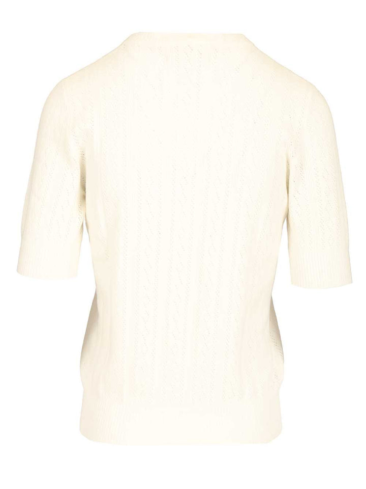 Lisa Yang Nika Tee Sweater Lace Dimond Openwork Knitwear - White | eb49ec69c6dd6b2c80f15f78a06527ed74ece344