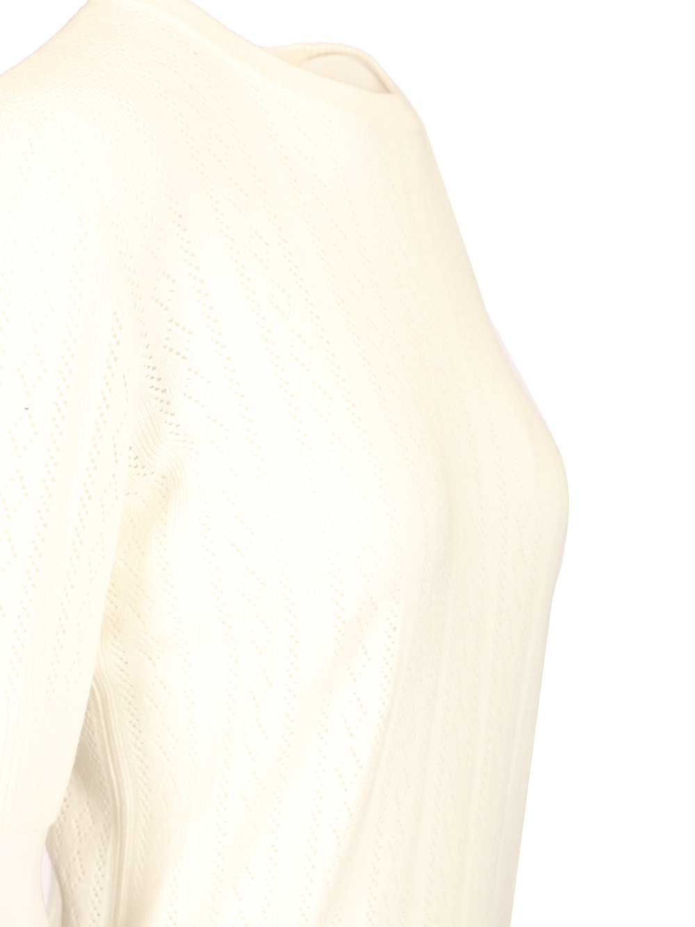 Lisa Yang Nika Tee Sweater Lace Dimond Openwork Knitwear - White | fe9c9c998ee7310b56756f0aed04c4fcf6375413