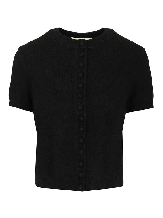 Lunea Short Sleeves Cardigan Knitwear Black