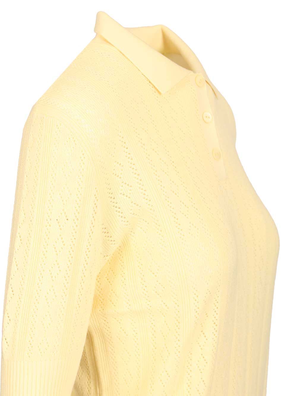 Lisa Yang Sweater With Collar Polo shirt - Yellow | d27d1427d98d91f97737e5f592c46b34795e90bc