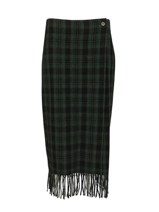 Wool Skirt Skirts Green
