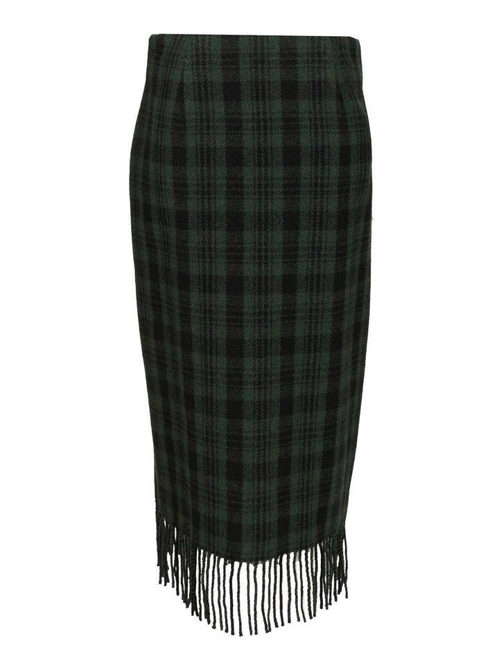 Polo Ralph Lauren Plaid Wool-Blend Wrap Skirt Skirts - Green | f3e0b19dd916188f56cda58609c91524d2af0ba1