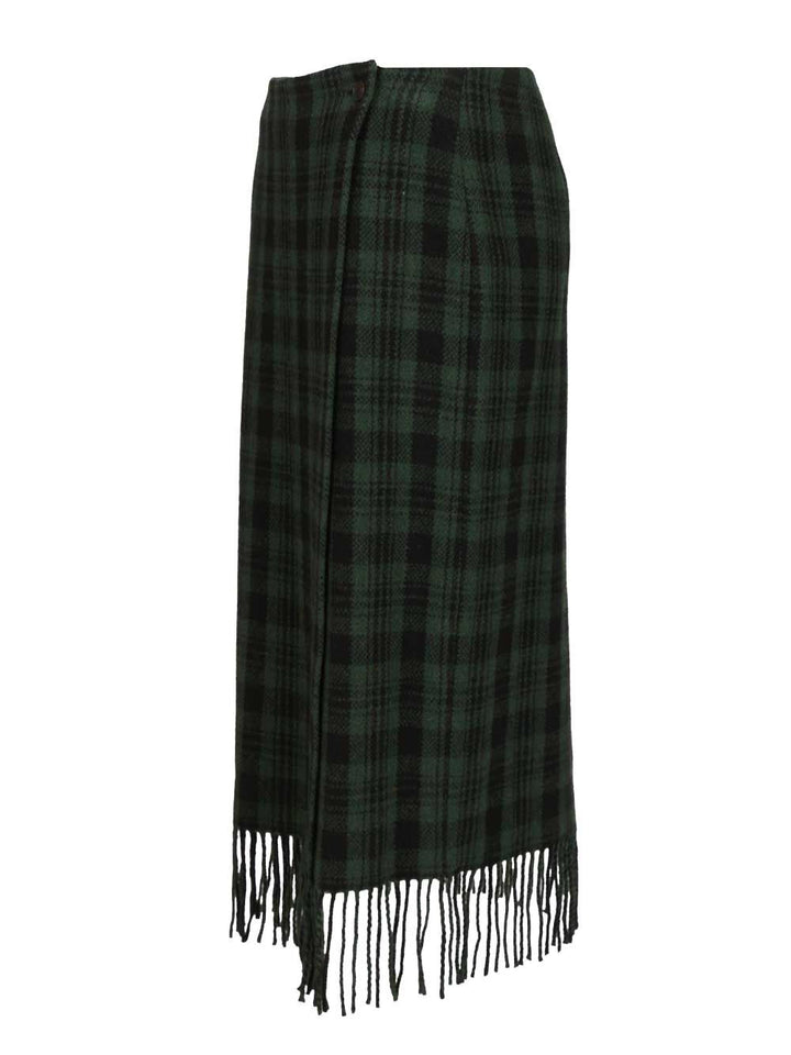 Polo Ralph Lauren Plaid Wool-Blend Wrap Skirt Skirts - Green | b17d383c4c92f0e5cb372b653db4c07d810a8796