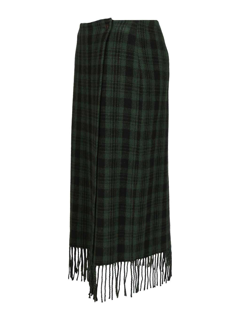 Polo Ralph Lauren Plaid Wool-Blend Wrap Skirt Skirts - Green | b17d383c4c92f0e5cb372b653db4c07d810a8796