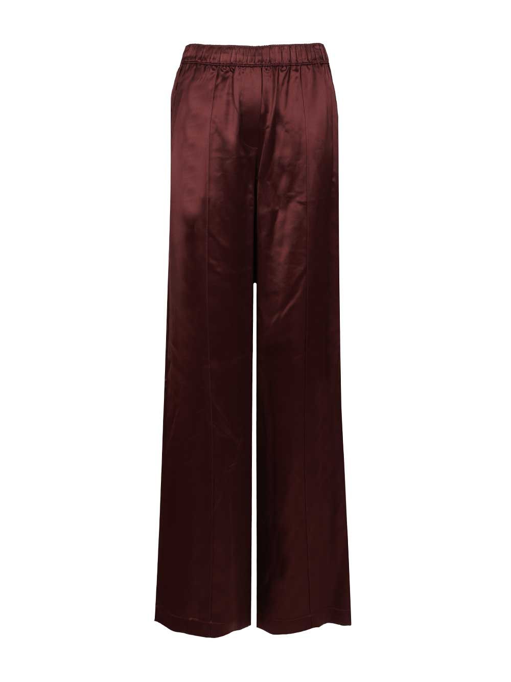 Tory Burch Viscose Pant Trousers - Bordeaux | 8776e68cde6782b96afbc04a2d3ff8d1c46cea53