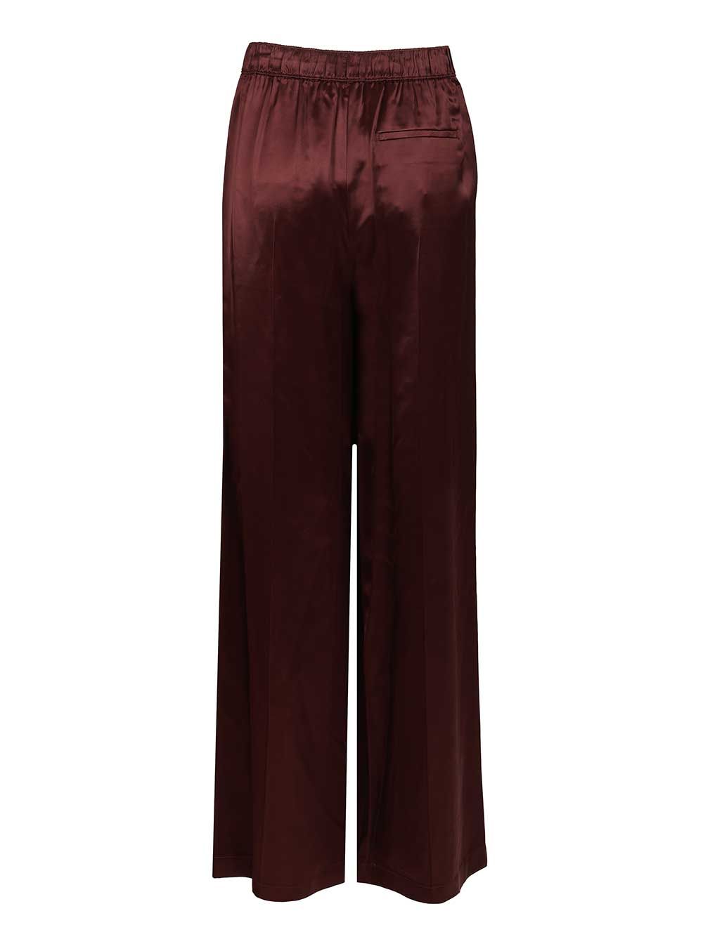 Tory Burch Viscose Pant Trousers - Bordeaux | fe0f9b11b88ca62a2b5c0105323a91ae709bdc66