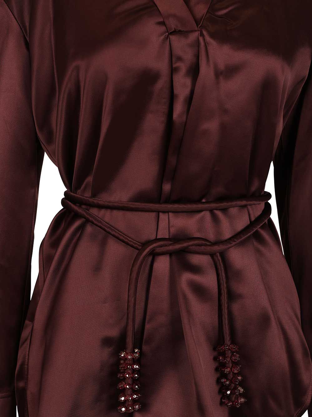 Tory Burch Viscose Top Shirts - Bordeaux | ee8cf1f30bf8f7ee3f9bafd8d68aae26644a1bf5