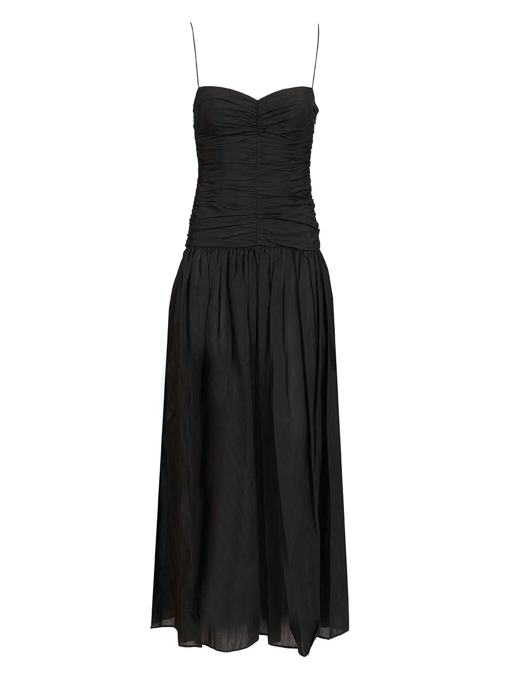 Matteau Gathered Drop Waist Dress Dresses - Black | b27f87324a2b0c18337b834388088aa343a10b62