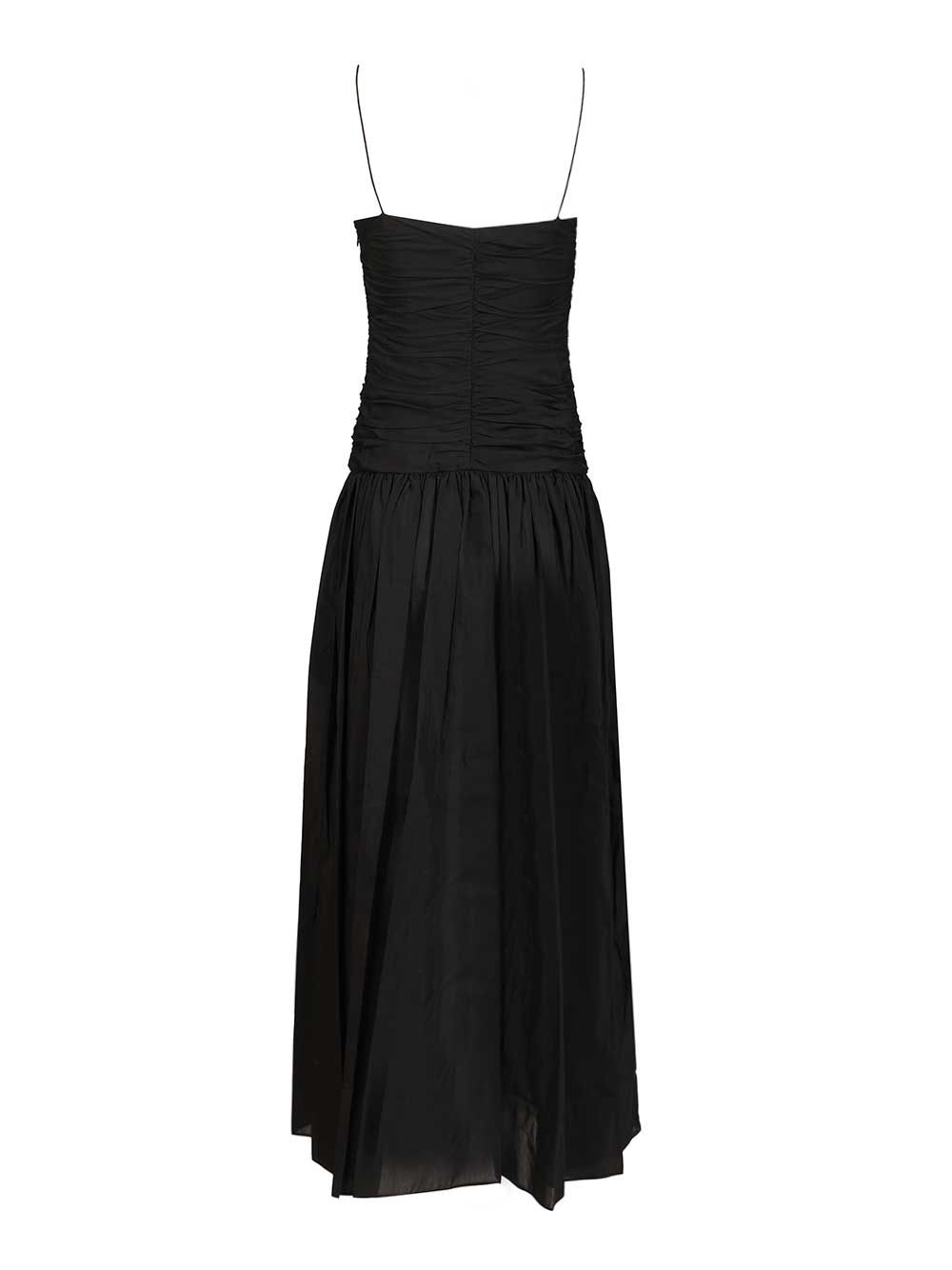 Matteau Gathered Drop Waist Dress Dresses - Black | ef12035f435a7b4a77f40bc689d3f956d507a665