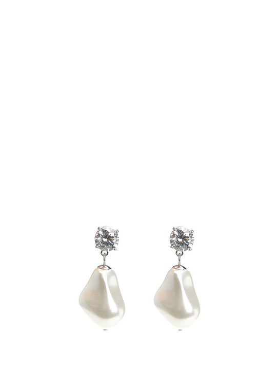 Mottled Pearl Earrings Jewelry White