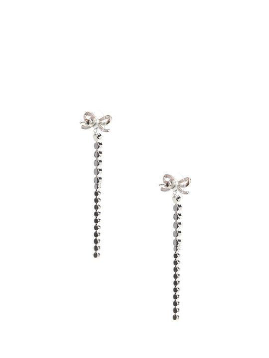 Bow Earrings Jewelry Silver