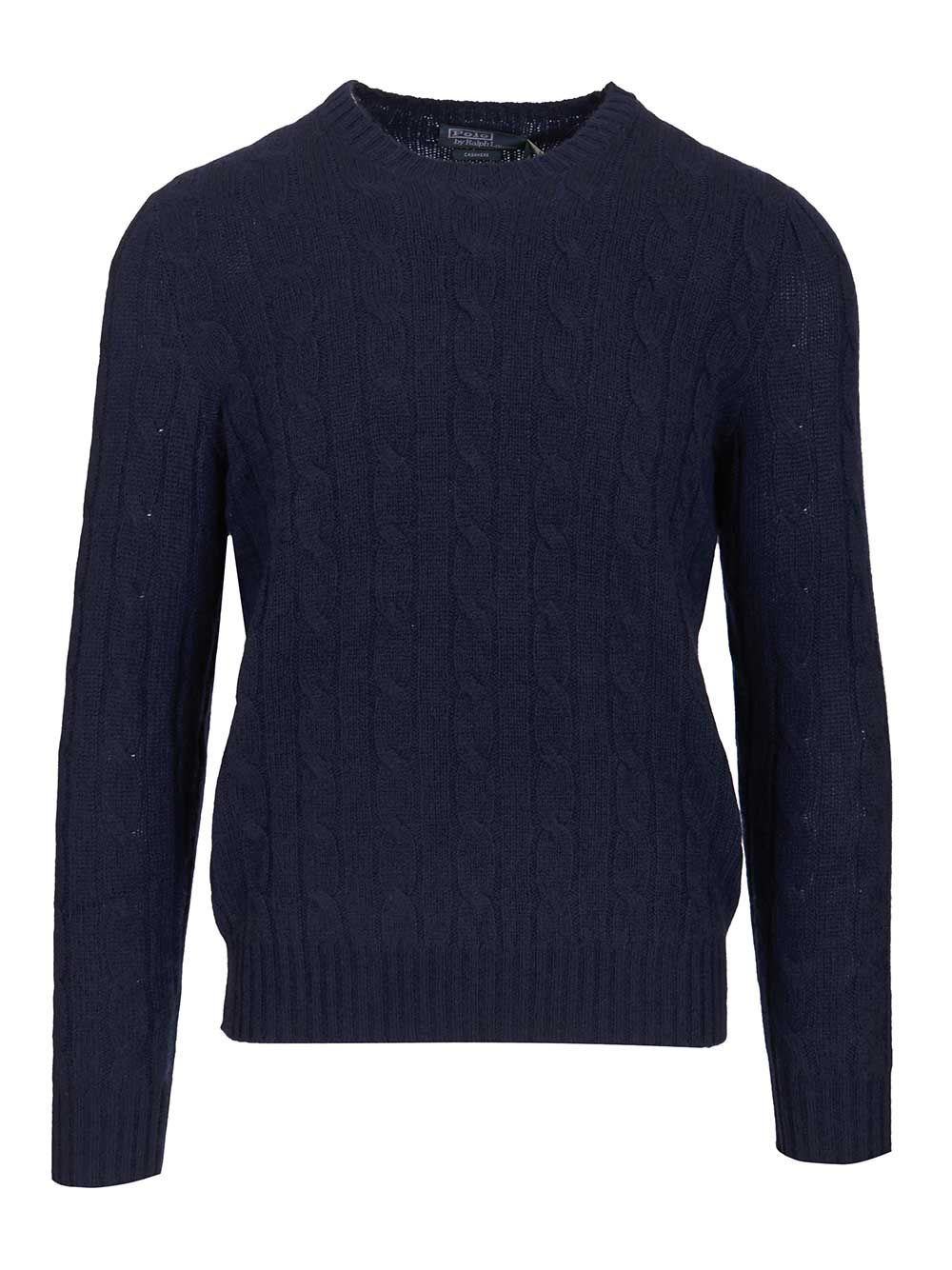 Polo Ralph Lauren Cashmere Cable Knit Sweater Knitwear - Blue | 8635dbb1b22152040e8ca43cab88dbc2a7cd8397