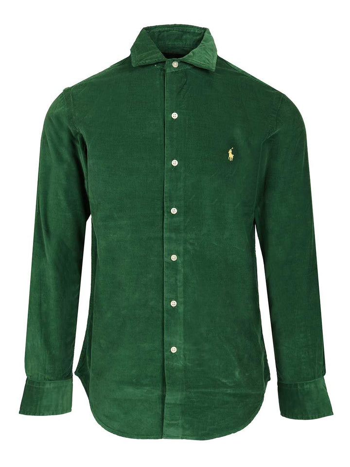 Polo Ralph Lauren Custom Fit Velvet Shirt Shirts - Green | be7f0c9e0324402e53b1a1e9a2ce141287cc6a2c