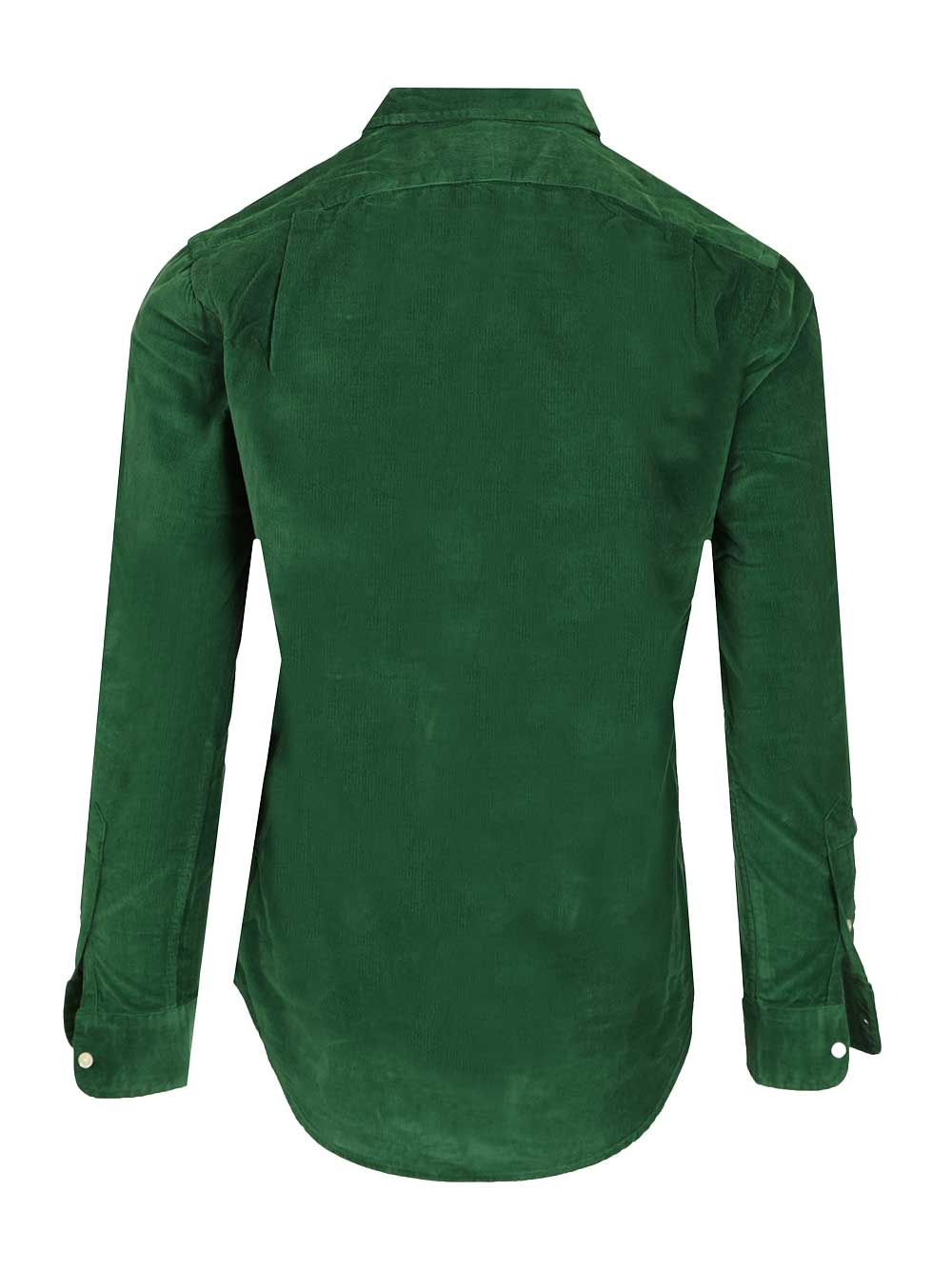 Polo Ralph Lauren Custom Fit Velvet Shirt Shirts - Green | 28e21d3a176688cc755d4d8bd6722a83cfe57b1f