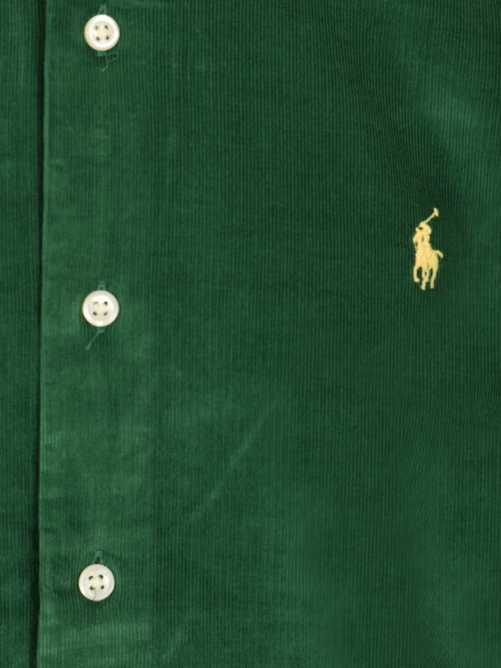 Polo Ralph Lauren Custom Fit Velvet Shirt Shirts - Green | e7fe7cf6f452353046c82bd4d9acbb7449a13cf9