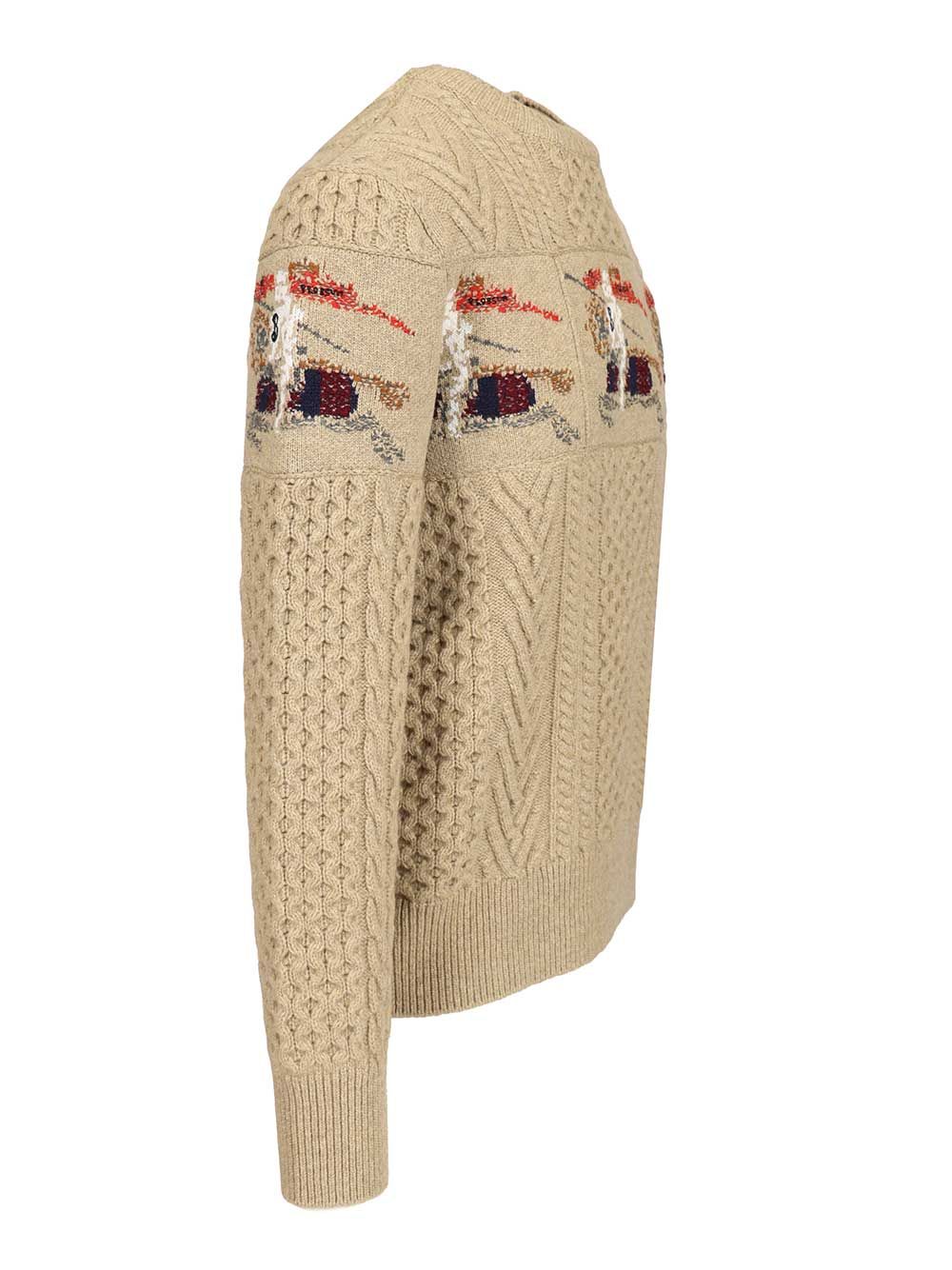 Burberry Ekd Aran Knit Wool Sweater Knitwear - Beige | 9db2589f8b1a649d1108d2c40a5055773c61c506