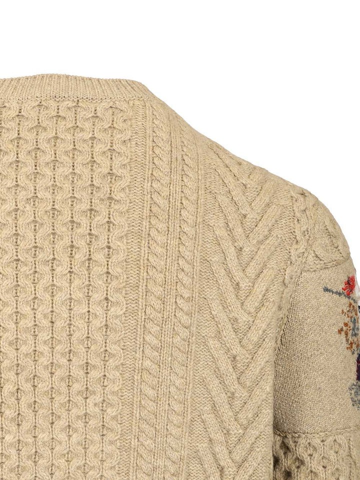 Burberry Ekd Aran Knit Wool Sweater Knitwear - Beige | 2d486feb849048f4679846e88c7613c2dc5ae92a