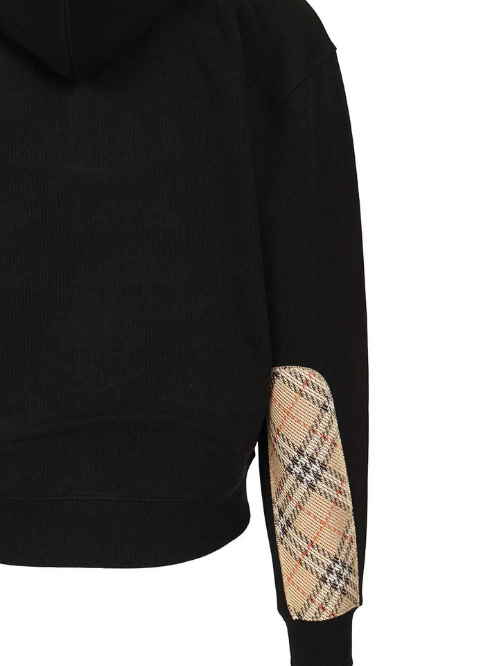 Burberry Rory Chk Pch Zip Hoodie Sweatshirts - Black | 16074a0dec282dfff41dedf9da2acd880f014238