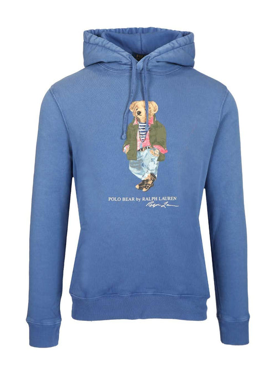 Polo Bear Hoodie Sweatshirts Blue