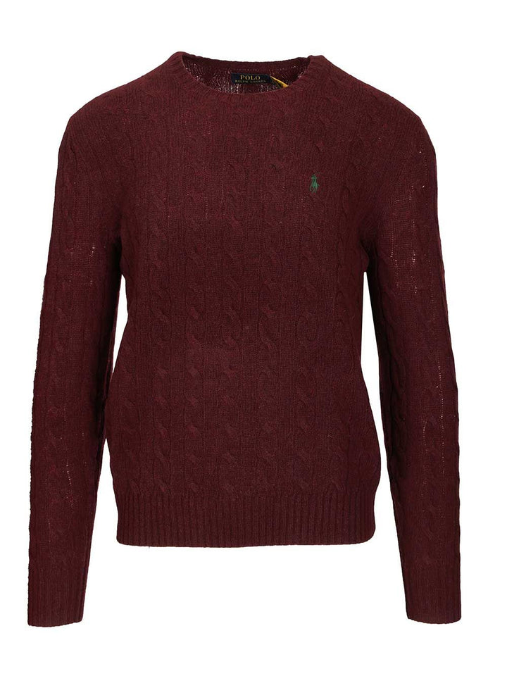 Polo Ralph Lauren Cable Knit Sweater Knitwear - Bordeaux | 715c8b06fa3dffb69a584b31e3a79d819b4804a1