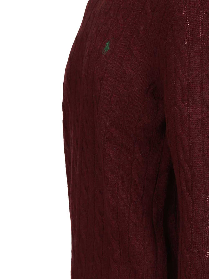 Polo Ralph Lauren Cable Knit Sweater Knitwear - Bordeaux | 4ddbb4f03b75377058ef86d80d634b8d76fb3863