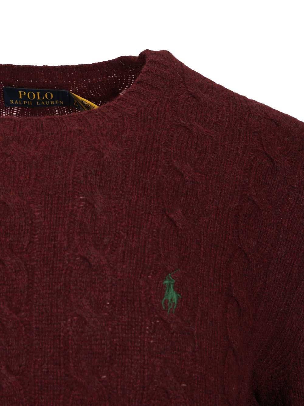 Polo Ralph Lauren Cable Knit Sweater Knitwear - Bordeaux | 90520e6ecf1b683c838f37d1ab9c914939a0cb1a