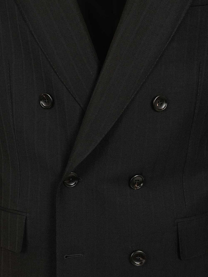 Tom Ford Double-Breasted Wool Blazer Jackets - Black | 31c87d4eda6a39f57cfcbe54695026f0b77d58fc